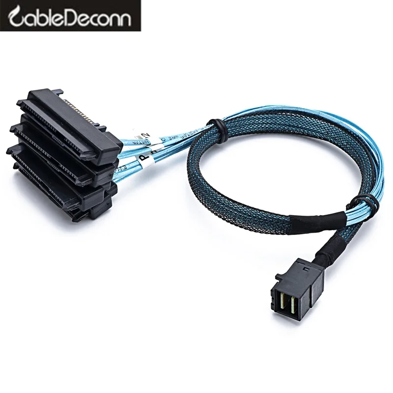 

Mini SAS Cable SFF-8643 to 4sas 29p+15p Internal sata cable connectors 1M