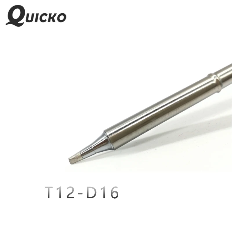 QUICKO-puntas de hierro para soldar Serie D en forma de T12-D16, herramientas de soldadura para MANGO T12, estación de soldadura T12, mango