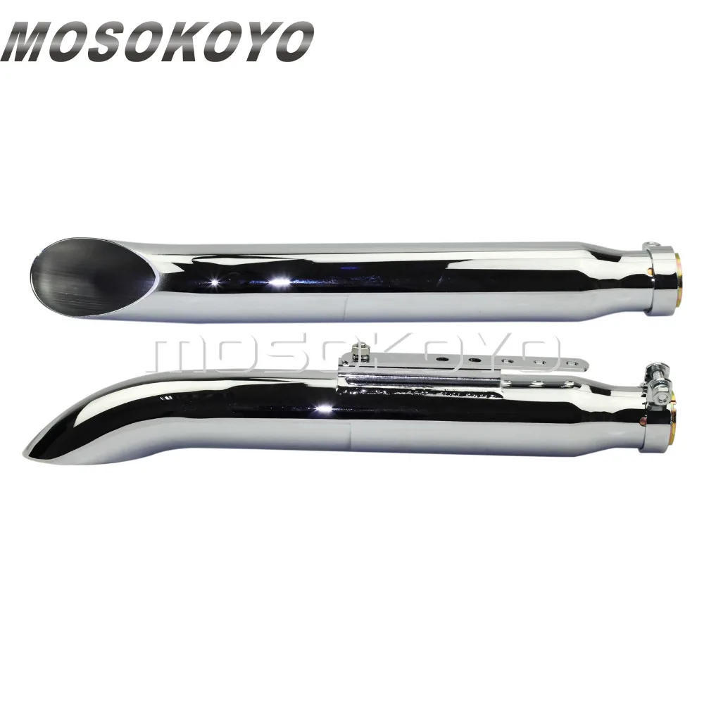 Motorcycle Exhaust Muffler Slash Cut Silencer Pipes for Harley Suzuki VS VL VZR 750 800 1500 1800 Intruder Chopper Bobber Custom