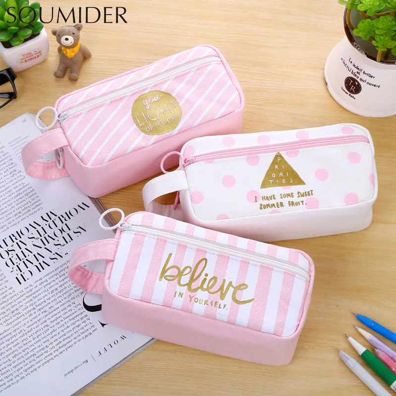 Kreative Bleistift Fall Einfache Design Stil Zipper Bleistift Taschen Stift Halter Schule Lieferungen Schreibwaren Bleistift Box für Jungen oder
