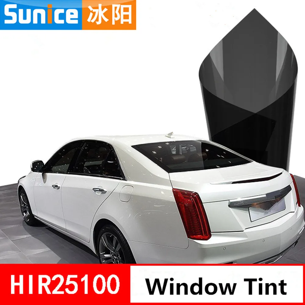 SUNICE 60X300CM 2 MIL Nano Ceramic Window Tint Film VLT 25% Black Privacy Car Auto House Sticker Summer UV Protector Car Foils