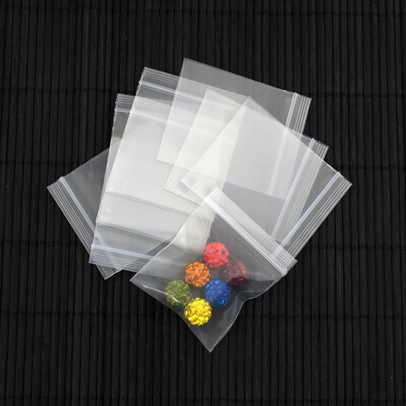 

High Quality 100pcs/lot Jewelry Ziplock Zip Zipped Lock Reclosable Plastic Poly Clear Bags Vacuum Bag 3x5.5cm Thickness 0.2mm