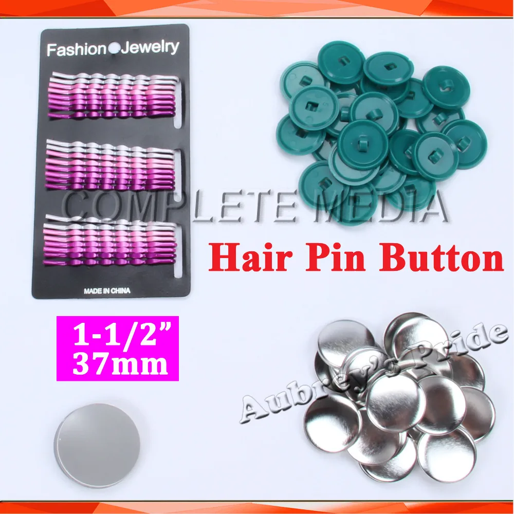 25 32 37mm 100 Sets Hair Pin Button Supply Materials for Pro Badge Making Machine Button Maker