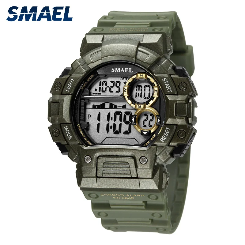 Casual Military SMAEL Mens Watch S Resistant Round Men sport Watches 1443 LED Digital Waterproof male Reloj Automatic gift watch