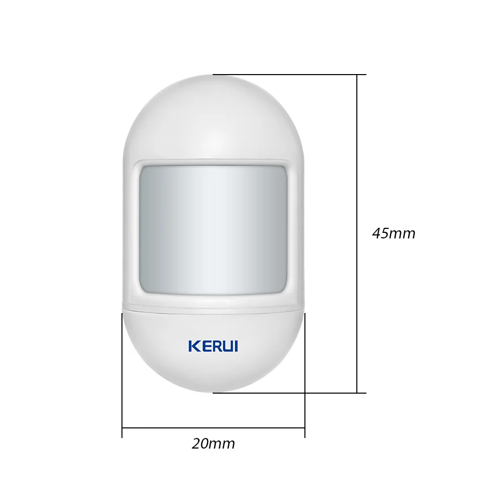 Kerui p831 sem fio mini móvel ângulo de segurança em casa assaltante pir detector movimento infravermelho compatível com sistema alarme kerui