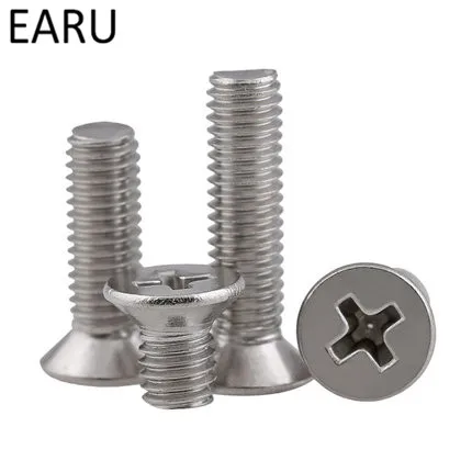 304 Thép Không Gỉ T819 Tiêu Chuẩn Phẳng Chìm Phillips Chữ Thập Head Screws Bolt M10 * 25/30/35/40/45/50 mét