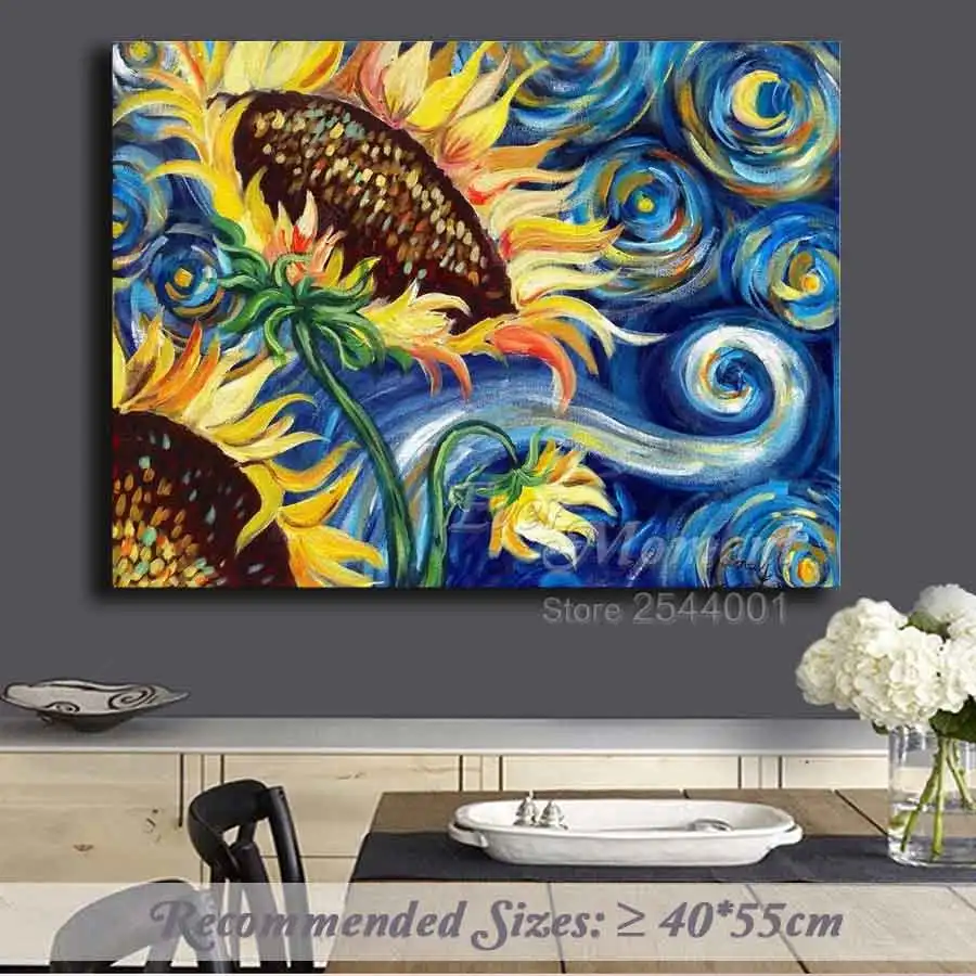 Ever Moment Diamond Painting Cross Stitch Sunflower by Van Gogh Famous Painting Full Square Drills Diamond Embroidery ASF982