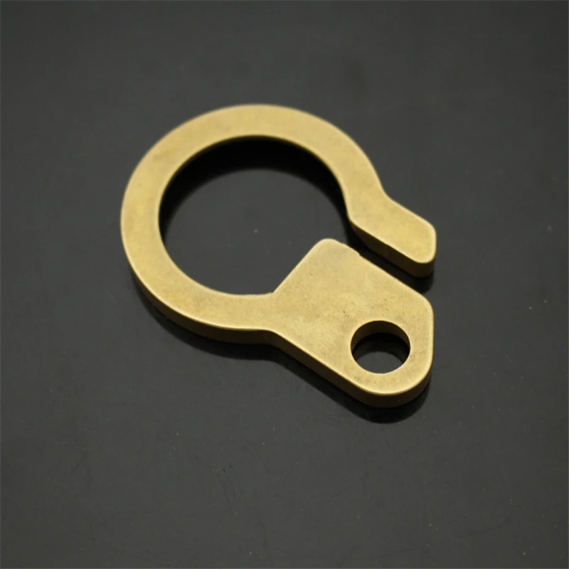 1PC Brass Keychain Opener EDC Pocket Multitool Pure Copper Polishing Key Hanging Buckle Belt Quick Hook