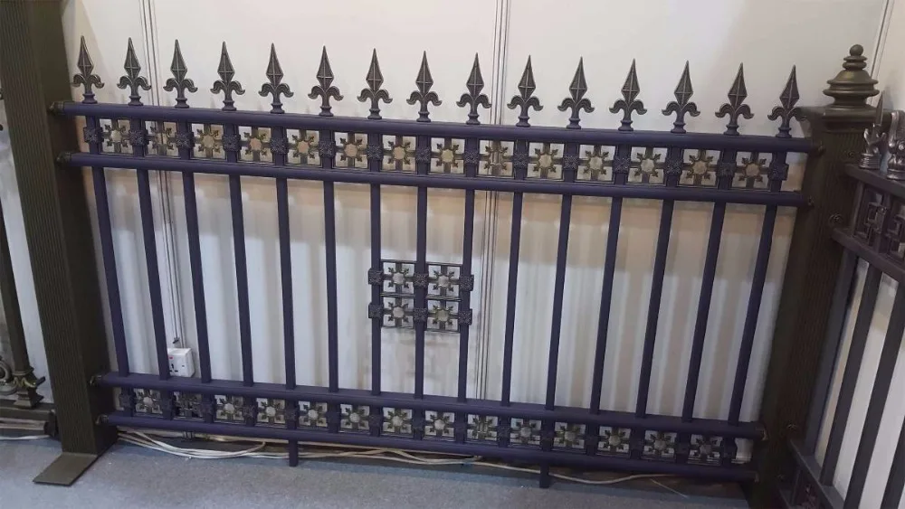 

new style powder coated metal aluminum fence designs hc-af7