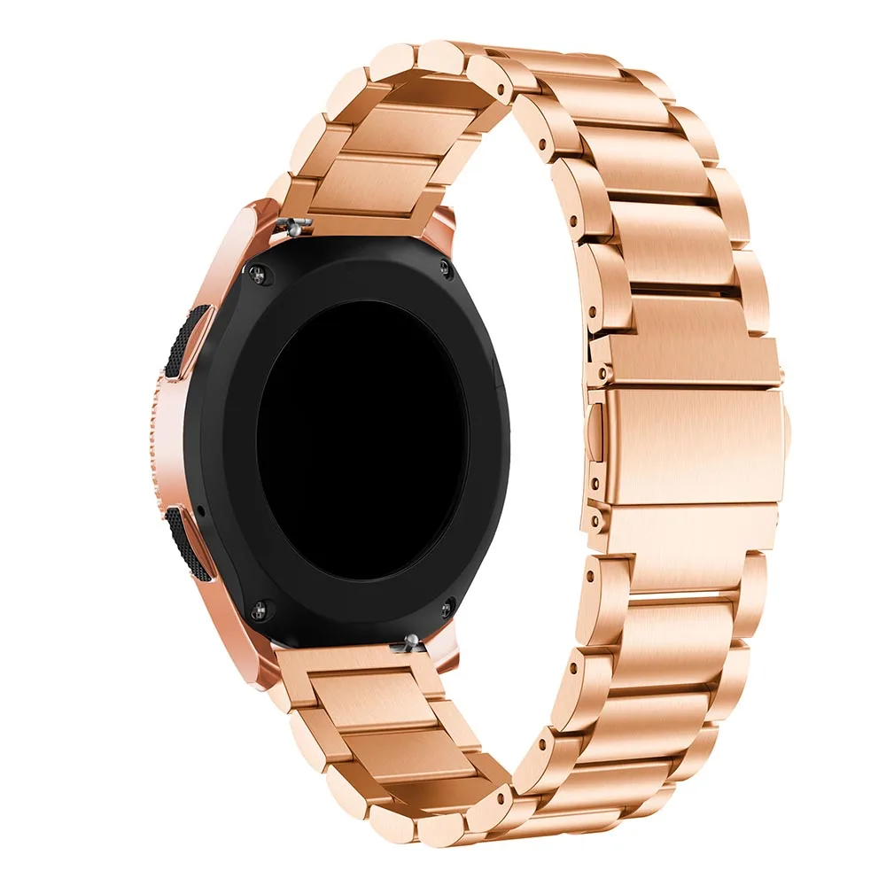 3 puntatore In Acciaio Inox Cinturino 20mm per Samsung Galaxy Orologio 42 millimetri In Oro Rosa del Metallo Della Cinghia Della Fascia per Samsung gear S2