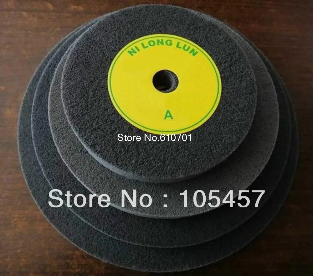 Dark Grey 7P Fiber Polishing Buffing Wheel 180# Grit Nylon Abrasive (200*50)mm