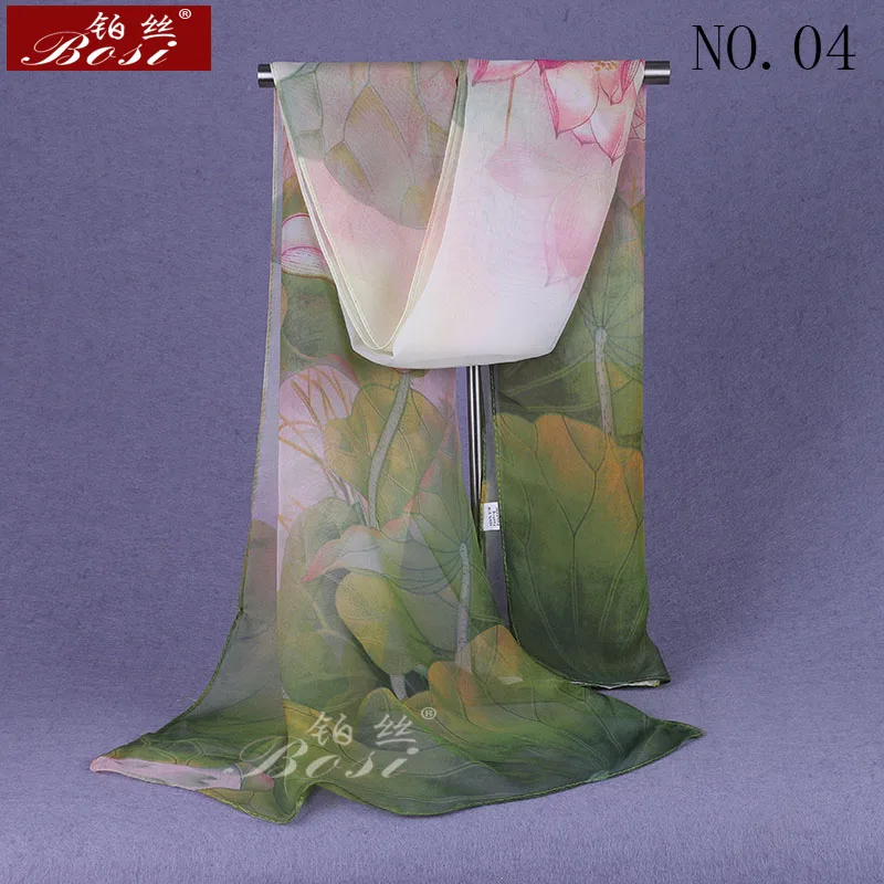 100% silk feel Fashion hijab print Scarf Shawls women Chiffon flower scarves cape female luxury brand ladies stoles Pink Floral