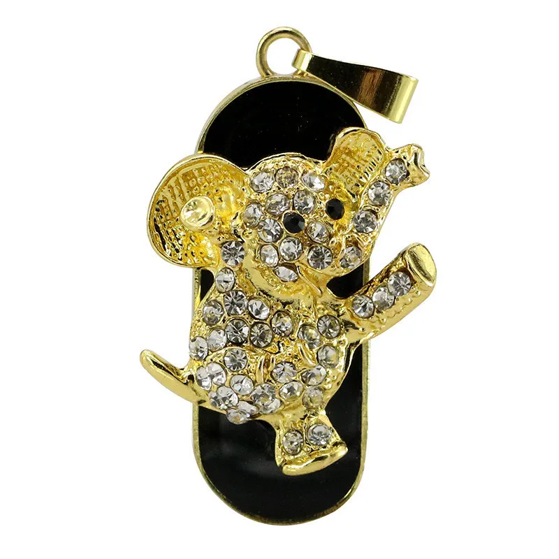 Kartun Kucing Macan Tutul Lumba-lumba 16G 32G USB 2.0 Pena Flash Drive Memori Tongkat Pena Drive Memori Kucing U Disk Gajah Kalung Pendrive