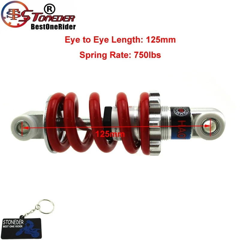 STONEDER 125mm 750lbs Shock Suspension For 2 Stroke 33cc 43cc 47cc 49cc Minimoto Kids ATV Quad Pocket Bike Go Ped Scooter