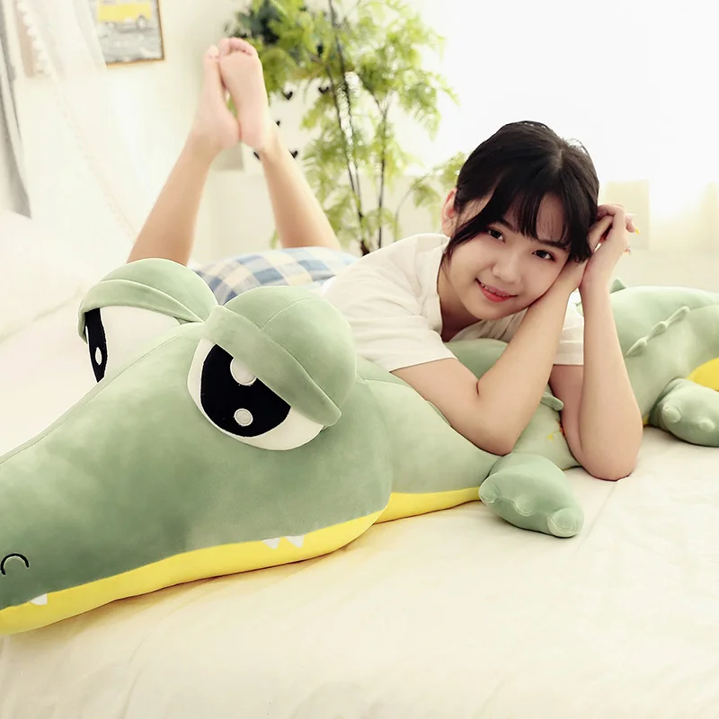 

Kawaii Soft Cartoon Crocodile Plush Toy Giant Green Alligator Big Eyes Toys for Children Gift 190cm 75inch DY50484