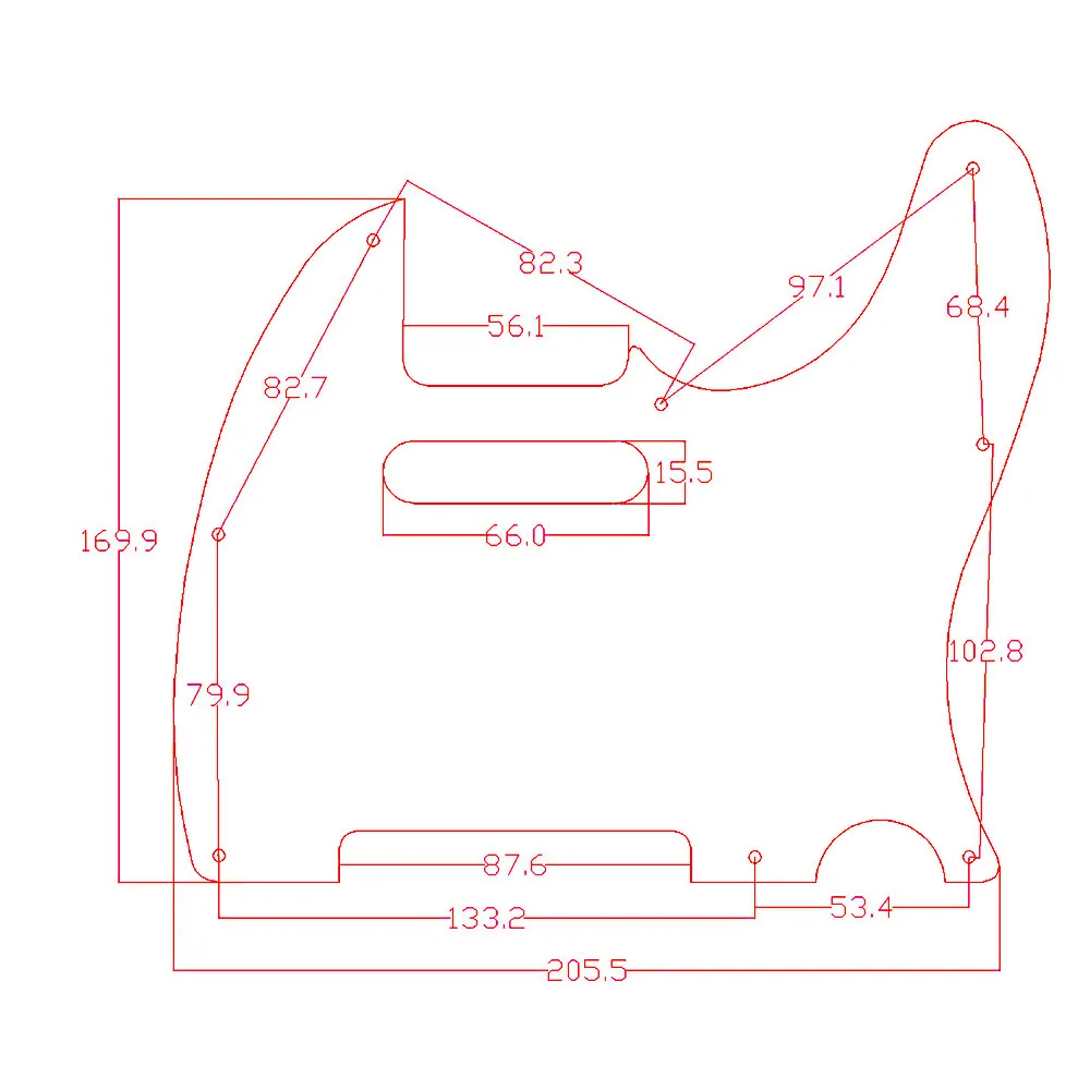 Dopro 8 Hole TL Scratch Plate with screws Guitar Pickguard Various Colors for Fender Telecaster