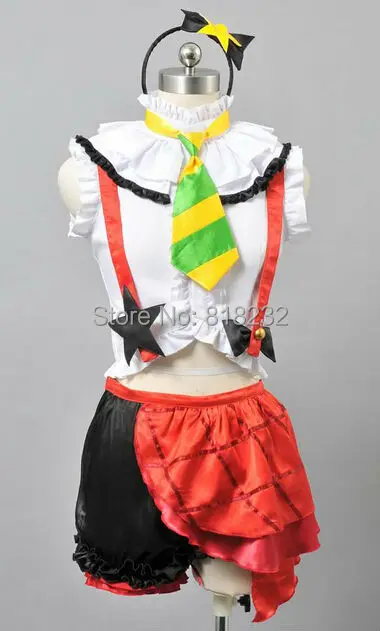 Fantasia de cosplay de bokura wa ima no naka de op1 rin hoshizora, roupa feminina, anime