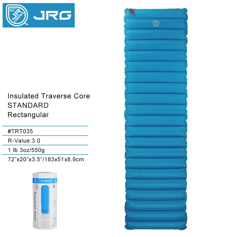 JR GEAR Outdoor PrimaLoft Ultralight Air Moistureproof Inflatable With TPU Film Camping Air Tube Bed Mat Mattress Thick 3.5