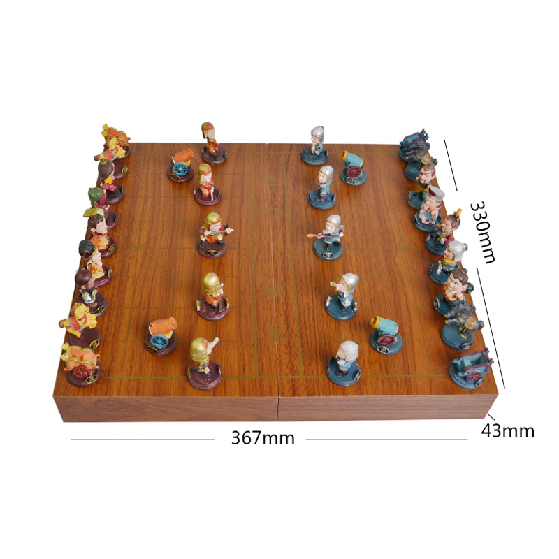 High Quality Chinese Chess Folding Chess Board Chinese Chess Pieces / Parent-child Chess Lovers Collection Good Gift Board Games