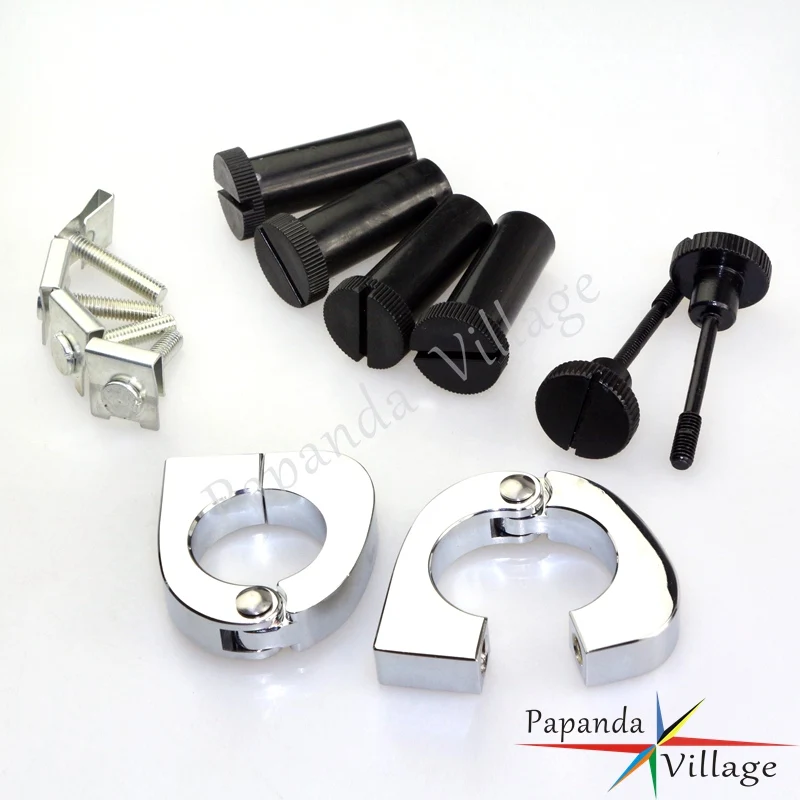 Motorbike Chrome Motorcycle Vented Fairing Lowers Mounting Hardware Kit for Harley Touring Electra Glide Ultra Limited FLHTK