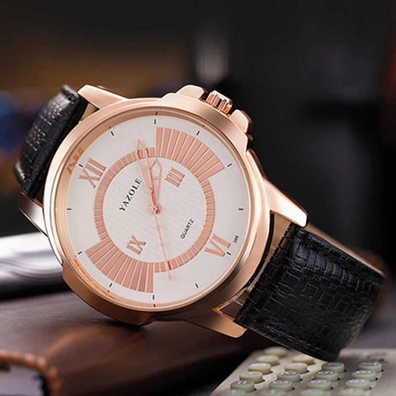 YAZOLE Thương Hiệu Hàng Đầu Luxury Watch Men Xem Thời Trang Đồng Hồ Chống Thấm Nước Da của Nam Giới, Đồng Hồ saat relogio masculino reloj hombre