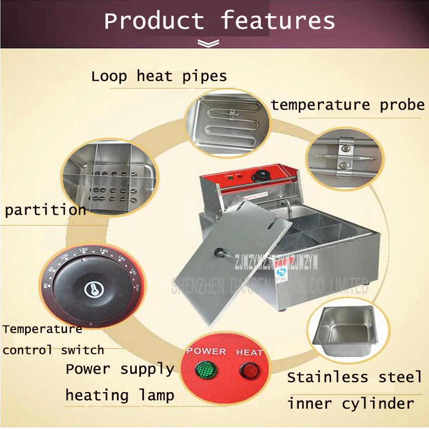 Machine de cuisson électrique multifonctionnelle commerciale, 1 pièce, FY-15, cylindre unique, kanto, équipement de collation, marmite