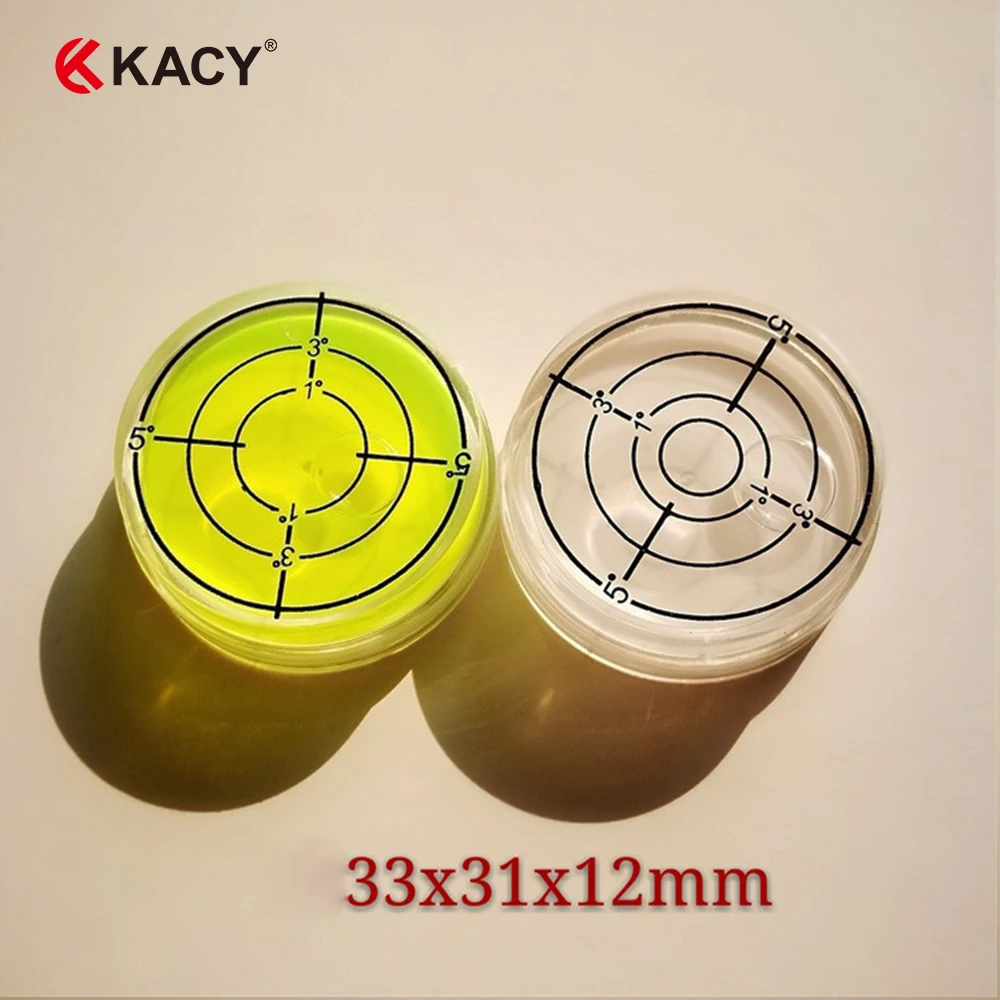 Kacy 33 × 31 × 12ミリメートル1ピースホワイトグリーンカラープラスチックブルズアイバブルレベル測定器