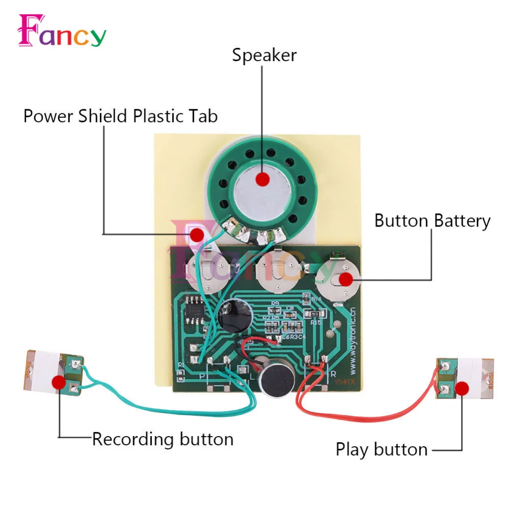 30S 30secs Sound Voice Music Recorder Board Photosensitive Key Control Programmable Chip Audio Module for Greeting Card DIY