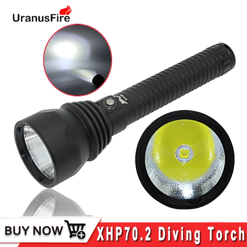 XHP70.2 LED Diving Flashlight 4000 lumens Tactical 26650 Torch Hard Oxygen OP Reflector Underwater video 100M xhp70 dive lamp