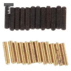 Tooyful 12Pcs Electric Bass Guitar Saddle Tremolo Bridge Hex Screw Black/Golden M3*10/M3/12