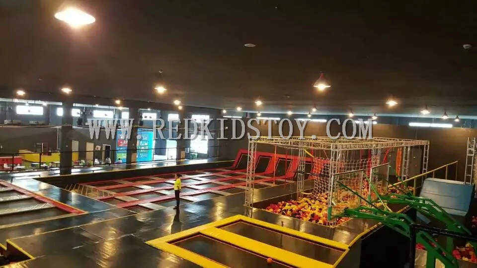 Factory Price Kids Double Floor Trampoline Park CE Certicated Indoor Commercial Trampoline Park HZ-LG039