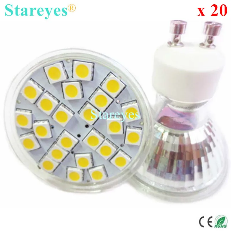 

Free Shipping 20 pcs SMD 5050 24 LED 5W GU10 E27 MR16 AC110 220V&DC12V LED Spotlight bulb Droplight downlight lamp light