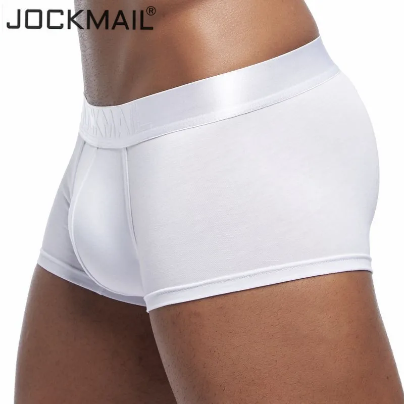 JOCKMAIL New sexy men underwear boxer solid boxershorts men Modal Soft Underpants Shorts men trunks cuecas Gay male panties