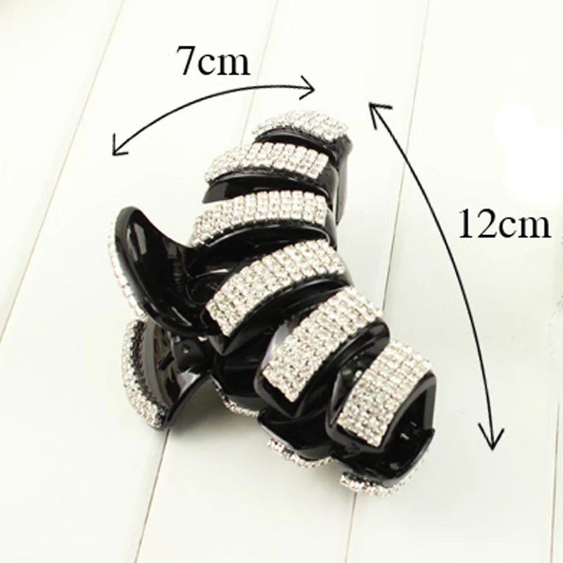 Fashion Large Luxury Full Crystal Hair Claw Rhinestone Grab Clip For Women Girls Hair Accessories