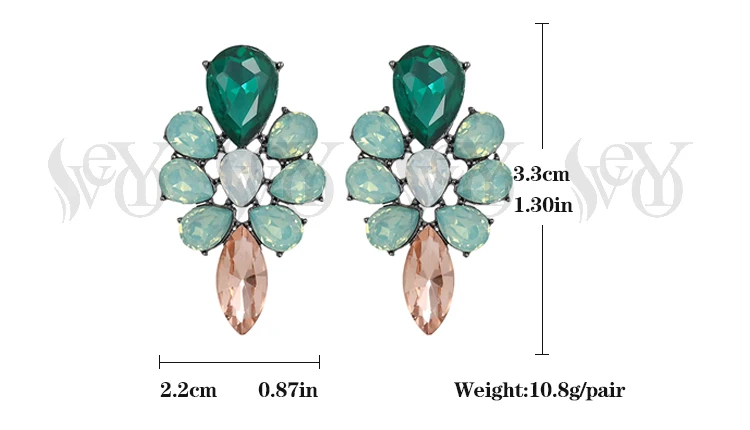 VEYO Crystal Earrings Stud Earring For Woman Trendy Zinc Alloy High Quality