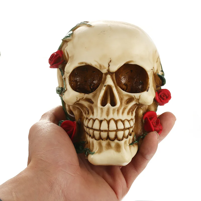 Halloween Skull Mold Silicone 3D Rose Skull Head Soap Cake Chocolate Fondant Cake Mold Kitchen Handmade Soap Molds Silica Gel