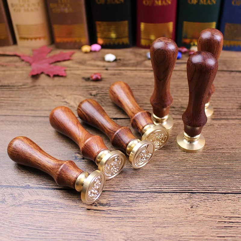 wax seal deluxe set, Sealing wax stamp, 12 constellation Wooden packaging Seal copper Stamp Decorative 12 star signs Gift