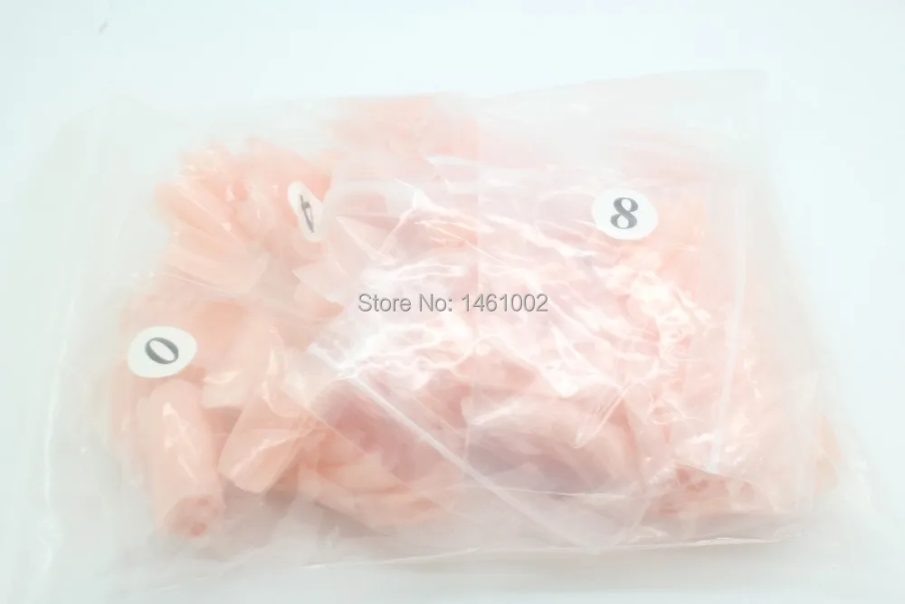 Fake Acrylic Artificial False Nail Art Tips pink color 500pcs/lot