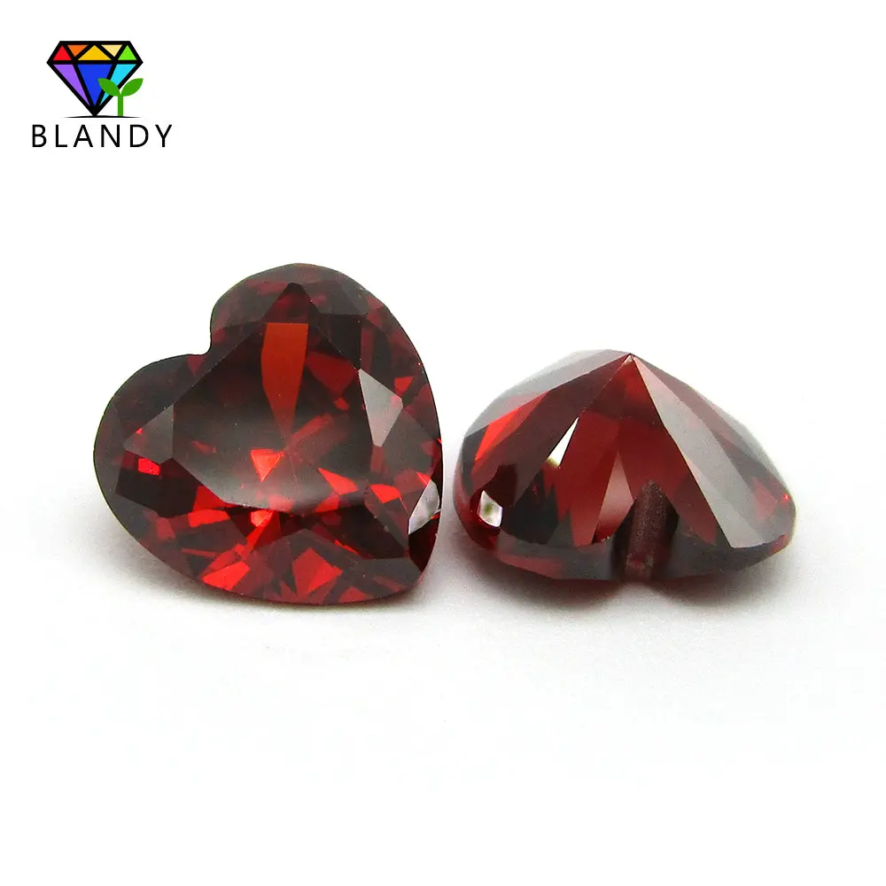 50pcs/lot 3.0~15mm 5A Heart Cut Violet, Olive, Purple, Black, Pink, White Cubic Zirconia Stone CZ Gems For Jewelry