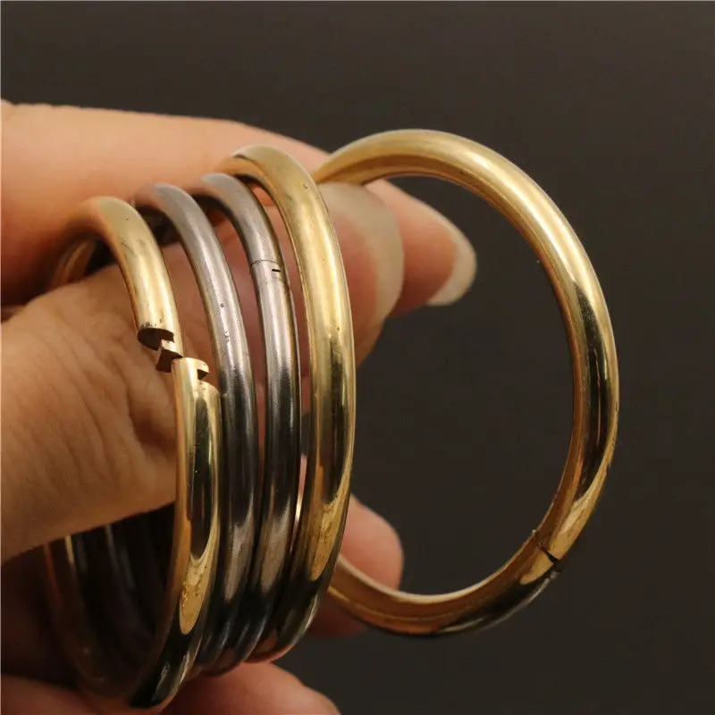 2 pcs Brass/stainless steel Lock O Ring Key Ring loop Quick release keychain loop split rings