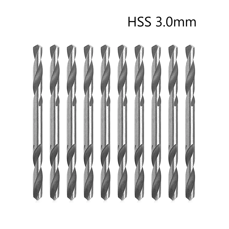 10Pcs 3mm 3.2mm 3.5mm 4mm 4.2mm 4.5mm 5.0mm 5.2mm HSS Double Ended Spiral Torsion Drill Tools Drills Set -C