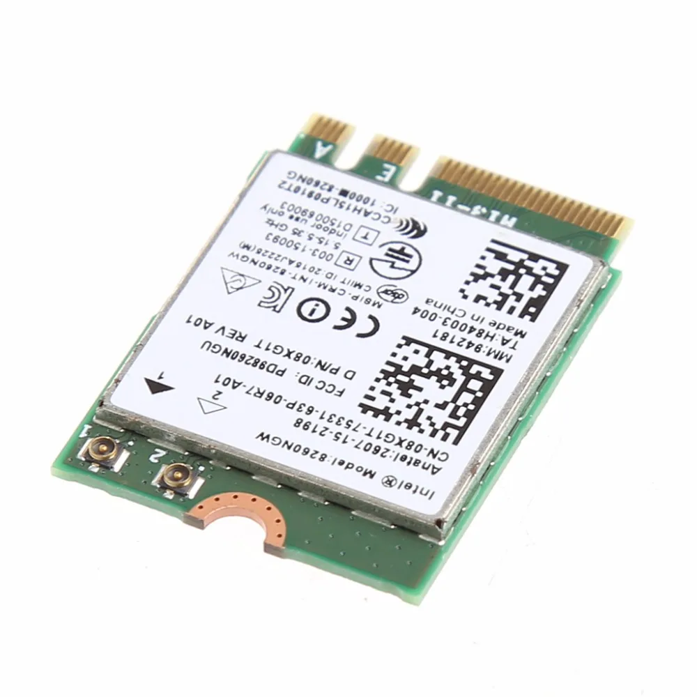 Dual Band 2.4+5GHZ 867M Bluetooth V4.2 M.2 WLAN Wifi Wireless Card Module For Intel 8260 AC DELL 8260NGW DP/N 08XJ1T