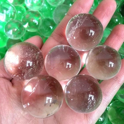 

6pcs Pretty small natural clear quartz crystal ball Healing natural stones as Christmas gift