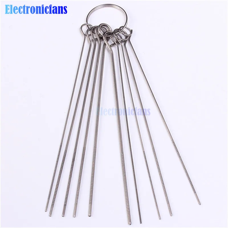 10 Kinds Stainless Steel Needle Set PCB Electronic Circuit Through Hole Needle Desoldering Welding Repair Tool 80mm 0.7-1.3mm