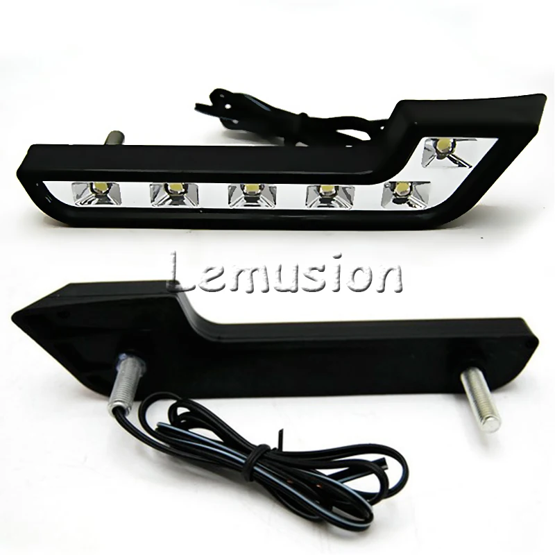 LENTAI 1 zestaw samochodowa lampa LED DRL światła 12V L stylizacja lampa przeciwmgielna dla Volkswagen polo golf 4 5 6 VW Passat B5 B6 B7 Touran Skoda Octavia A7