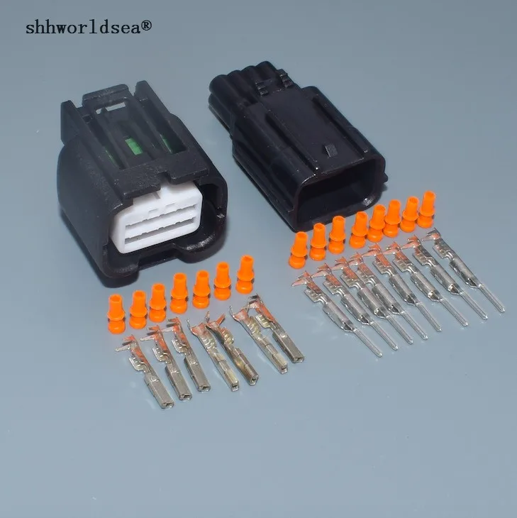 

shhworldsea 8pin 0.6mm female electric plug auto waterproof wiring cable connector 7283-2148-30 7283-2148