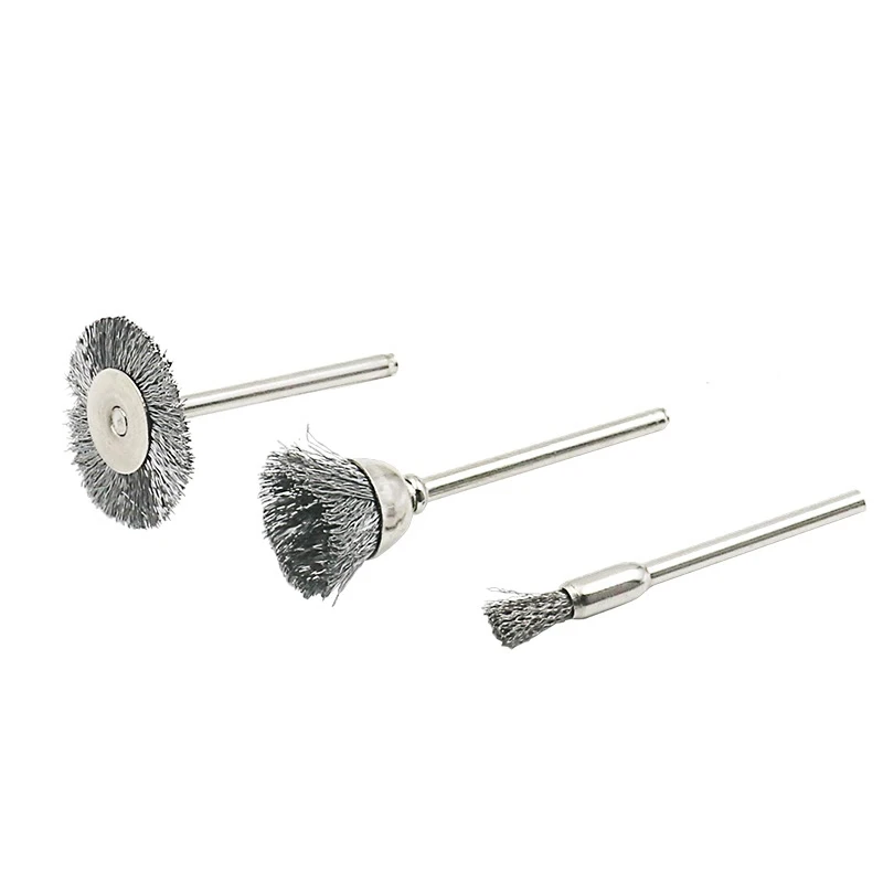 JIGONG 9pcs Steel brush Wire wheel Brushes Die Grinder Rotary Tool Electric Tool for the engraver