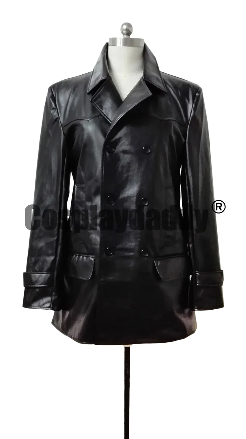 

DR. WHO THE 9TH DOCTOR COSTUME BLACK LEATHER JACKET COSPLAY COSTUME