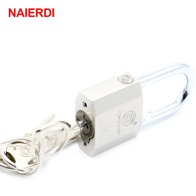 NAIERDI B7 Series Super B Grade Padlocks Silver Color Portable Anti-Theft Rustproof Luggage Suitcase Gate Lock Security Padlock