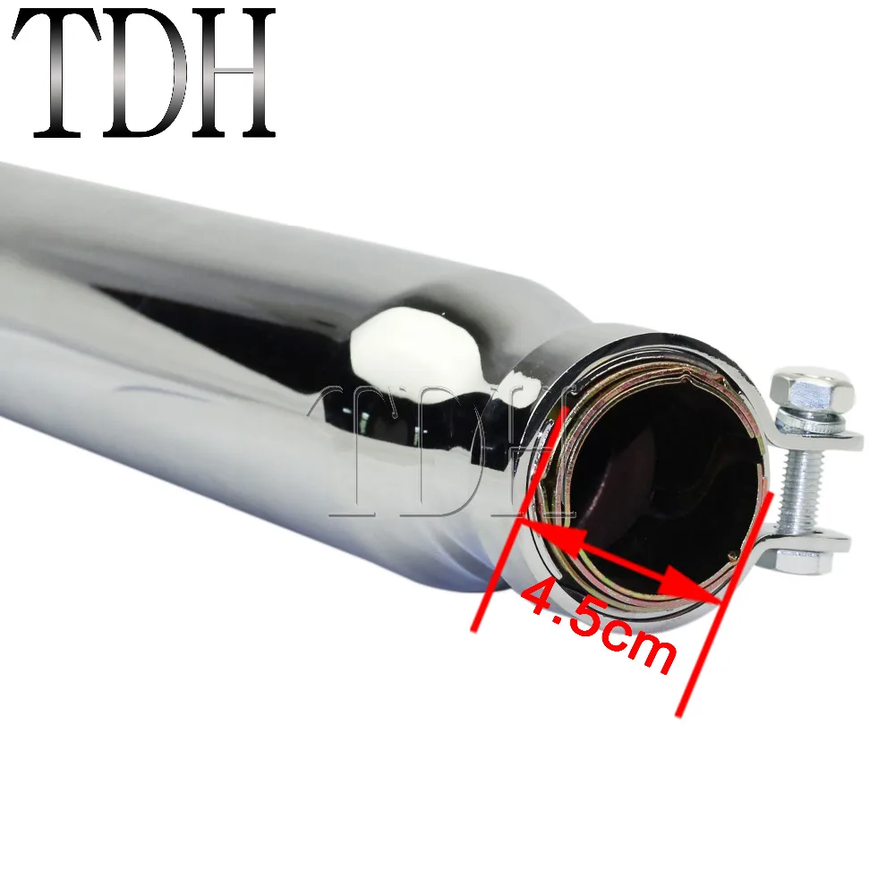 45mm Motorcycle Retro Modified Exhaust Pipe For Harley Bobber Suzuki Intruder VS 750 Exhaust VS 800 1500 Muffler Pipes Pit Bike